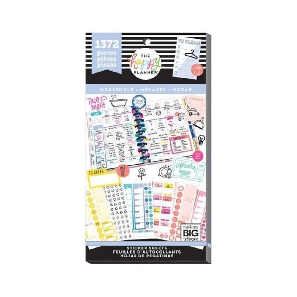 Me & My Big Ideas The Happy Planner Household Sticker Book 1372 pcs New MAMBI